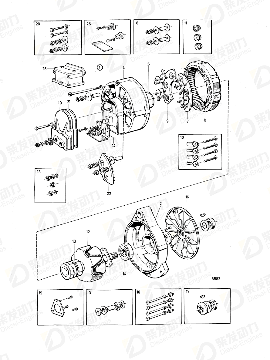 VOLVO Repair kit 352749 Drawing